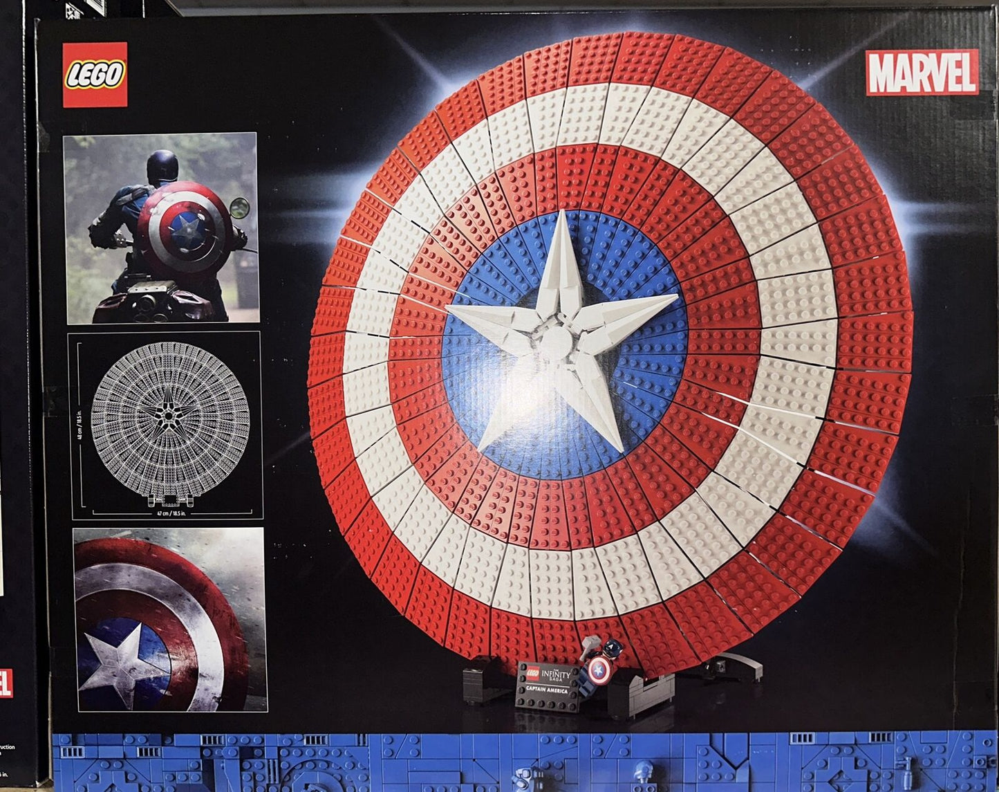 COMPLETE LEGO SET 6427756 Marvel 76262 Captain America's Shield Building Kit