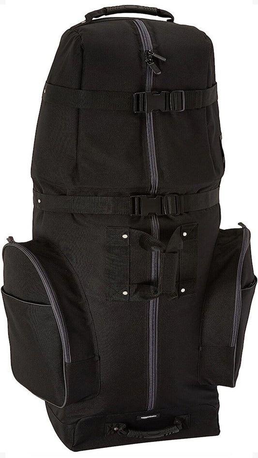 New Amazon Basics  Premium Soft-Sided Foldable Golf Clubs Travel Bag Black Case