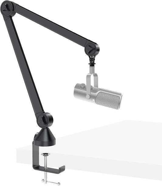 Mic Boom Arm Desk Mount 360° Rotatable Mic Arm 3/8" to 5/8" Adapter