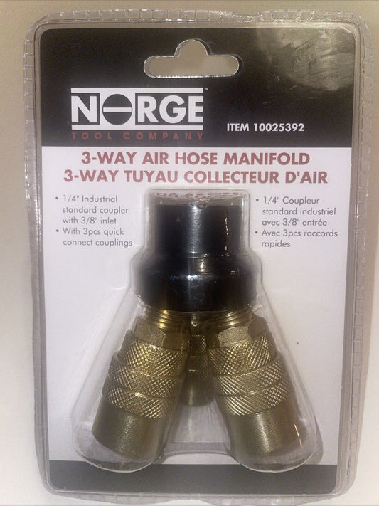 Norge 10025392 3-way Air Hose Quick Connect Manifold