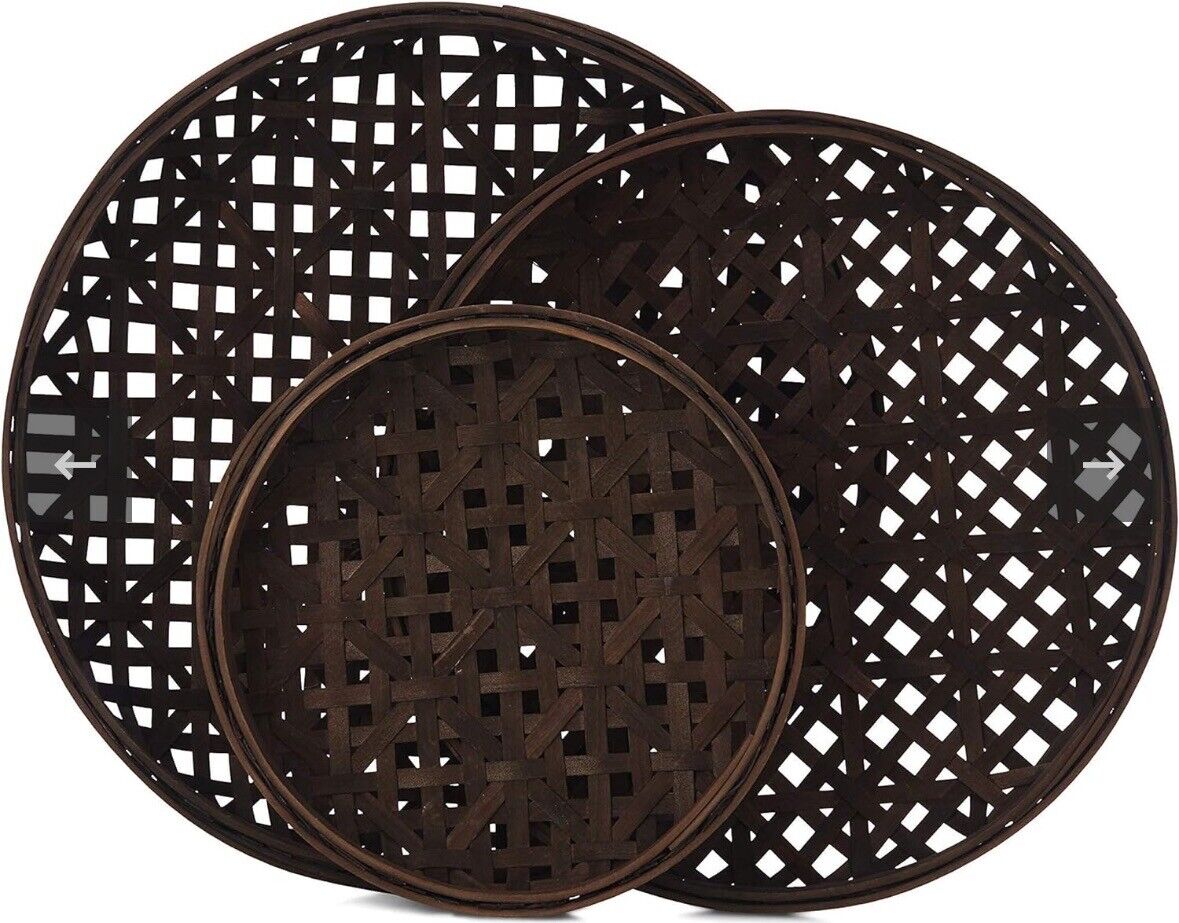 3-Piece Tobacco Basket Farmhouse Wall Decor