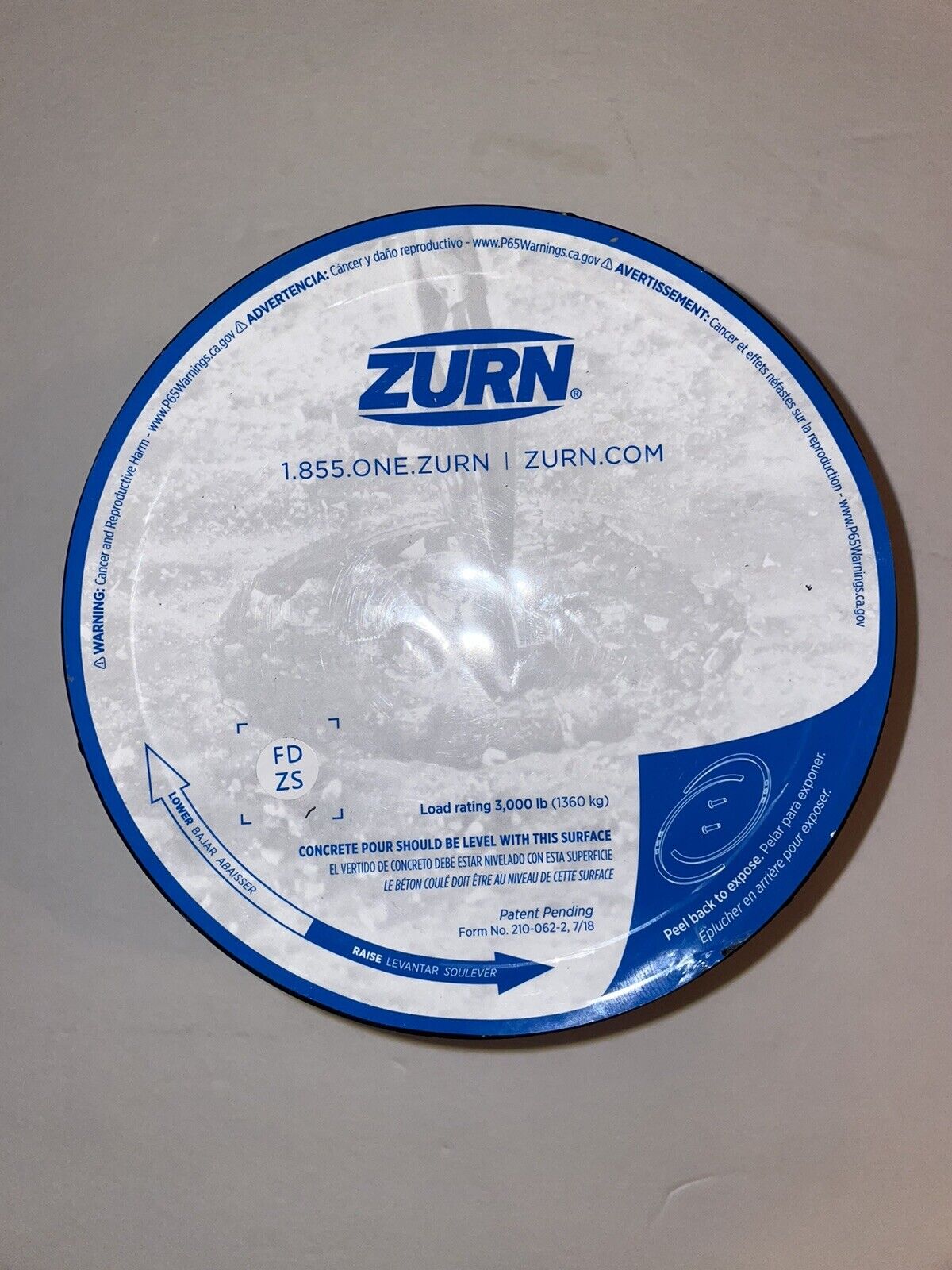 Zurn ZS400-6BZ-1  6” Round Type BS Medium-Duty Adjustable Drain Grate W/ Adaptor