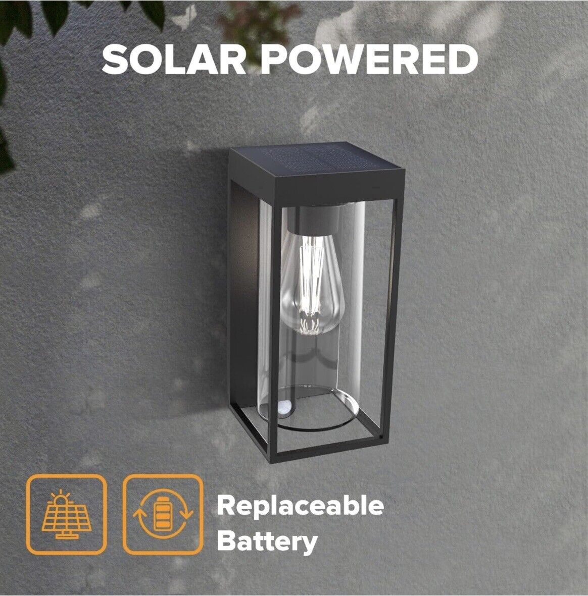 2 Pack Solar Motion Sensor Light Outdoor Dusk To Dawn Modern Wall Sconce Alum