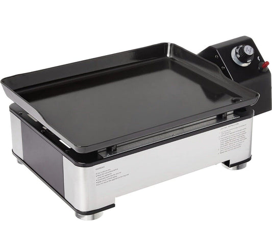 Amazon Basics Outdoor 18" Tabletop Gas Outdoor Griddle With Enamel Coating Top