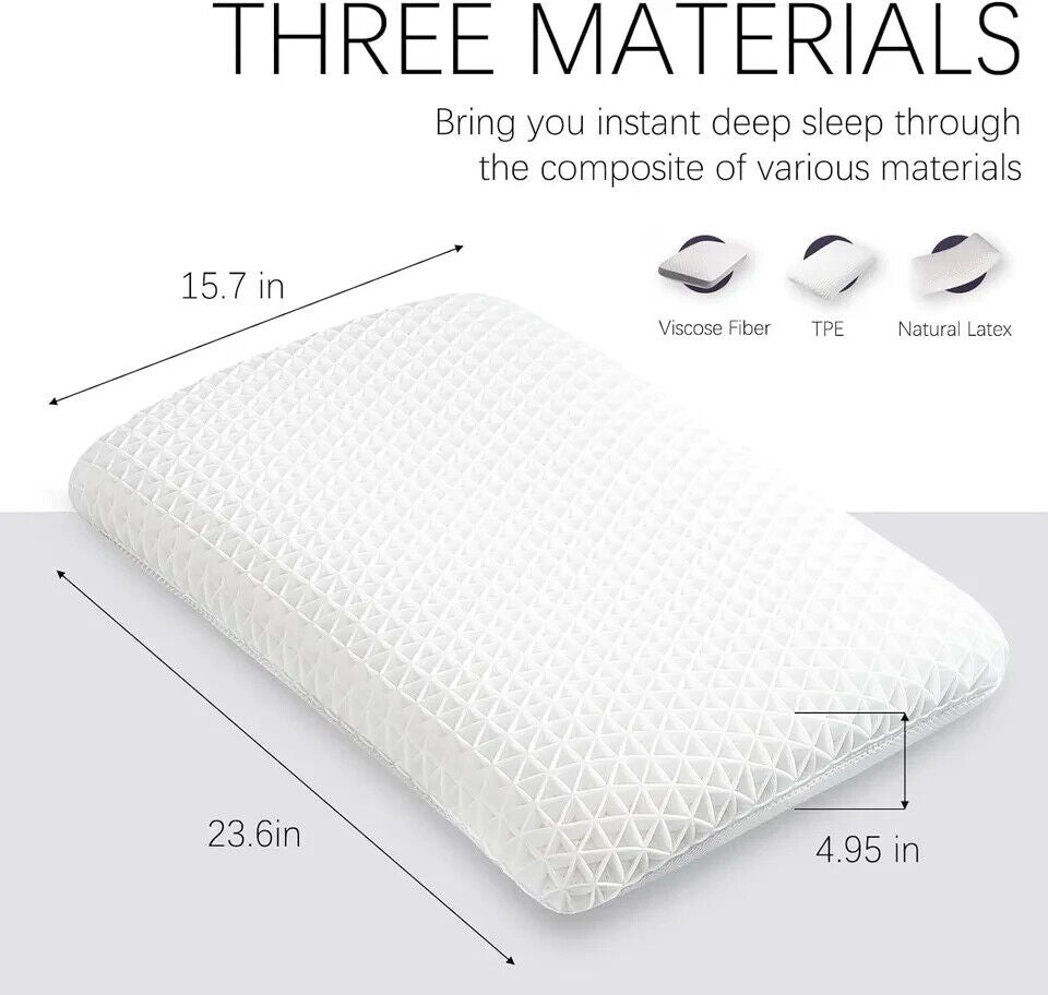 OvanMolnet Harmony Soothe Pillow with Latex Foam Core and Pressure Free Grids
