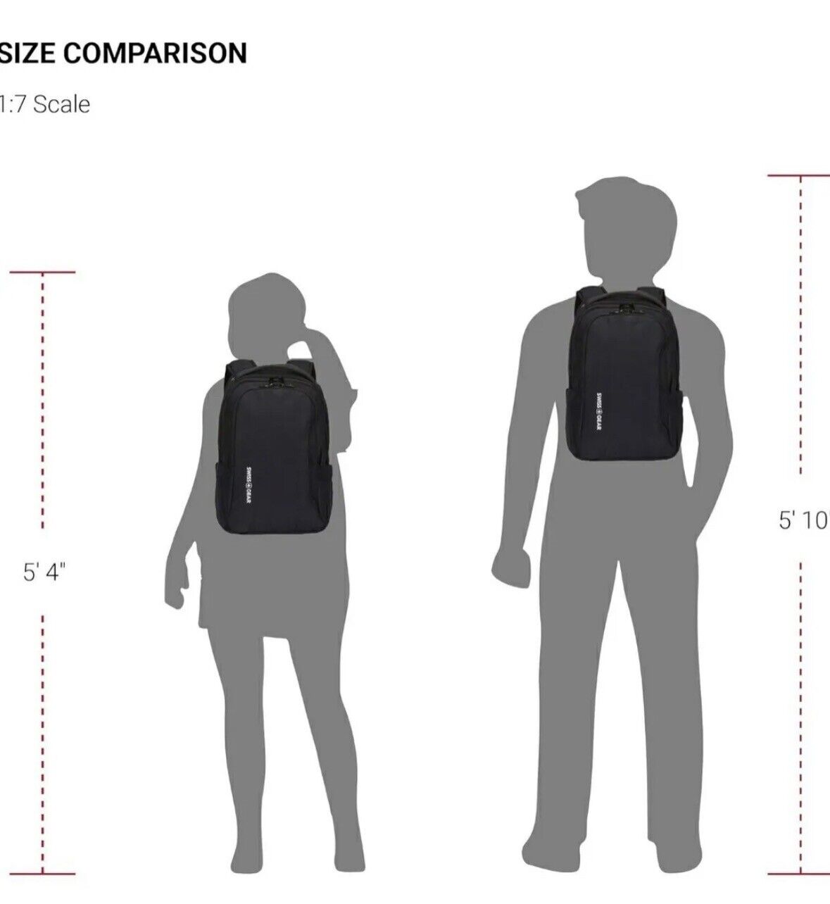 SWISSGEAR 3573 17in Laptop Backpack - Black/Grey 13in Laptop Pocket, Brand New!