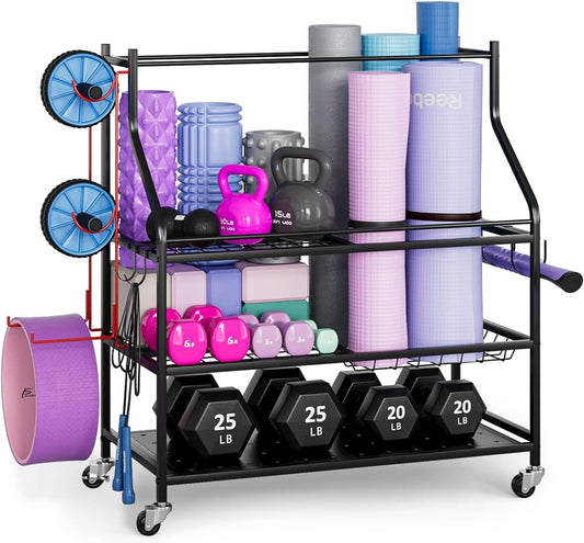 EZ4ENCE Home Gym Storage Rack Cart