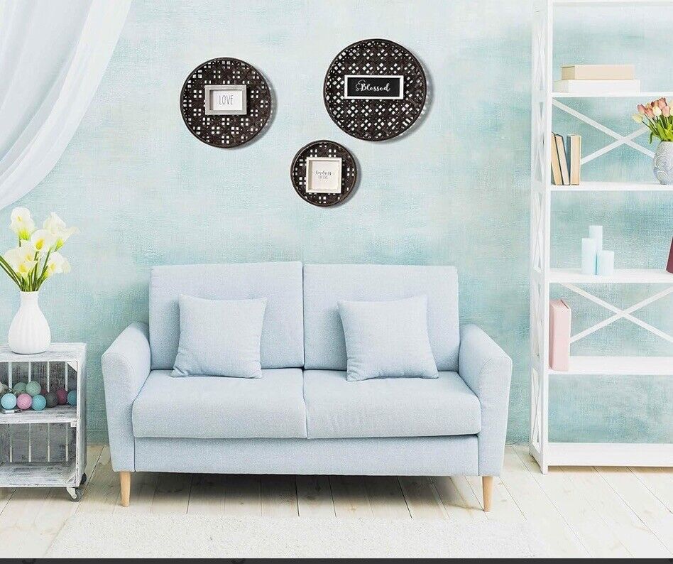 3-Piece Tobacco Basket Farmhouse Wall Decor