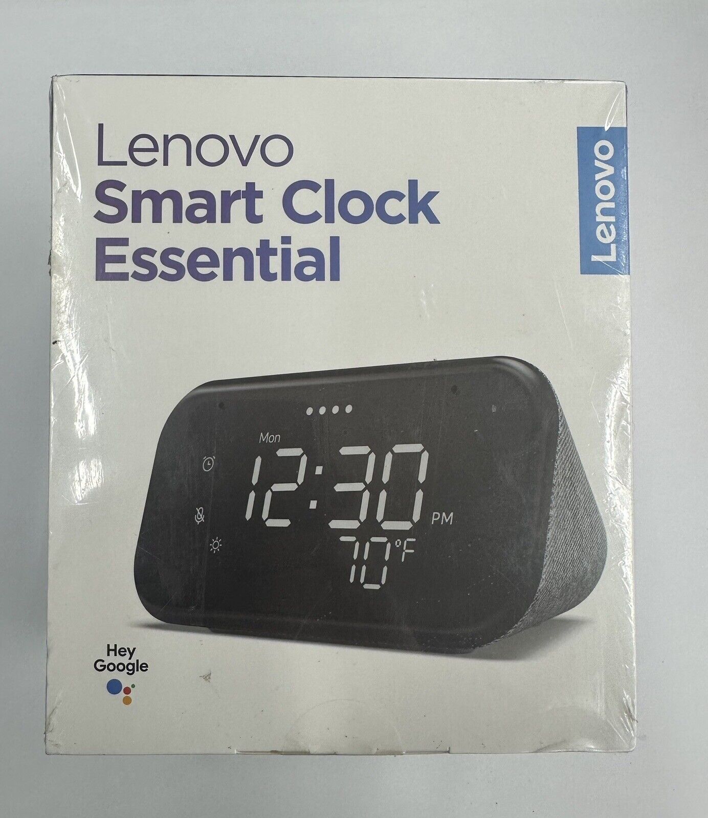 Lenovo Smart Home Smart Clock Essential Google Assistant Sealed Hemp Gray NEW