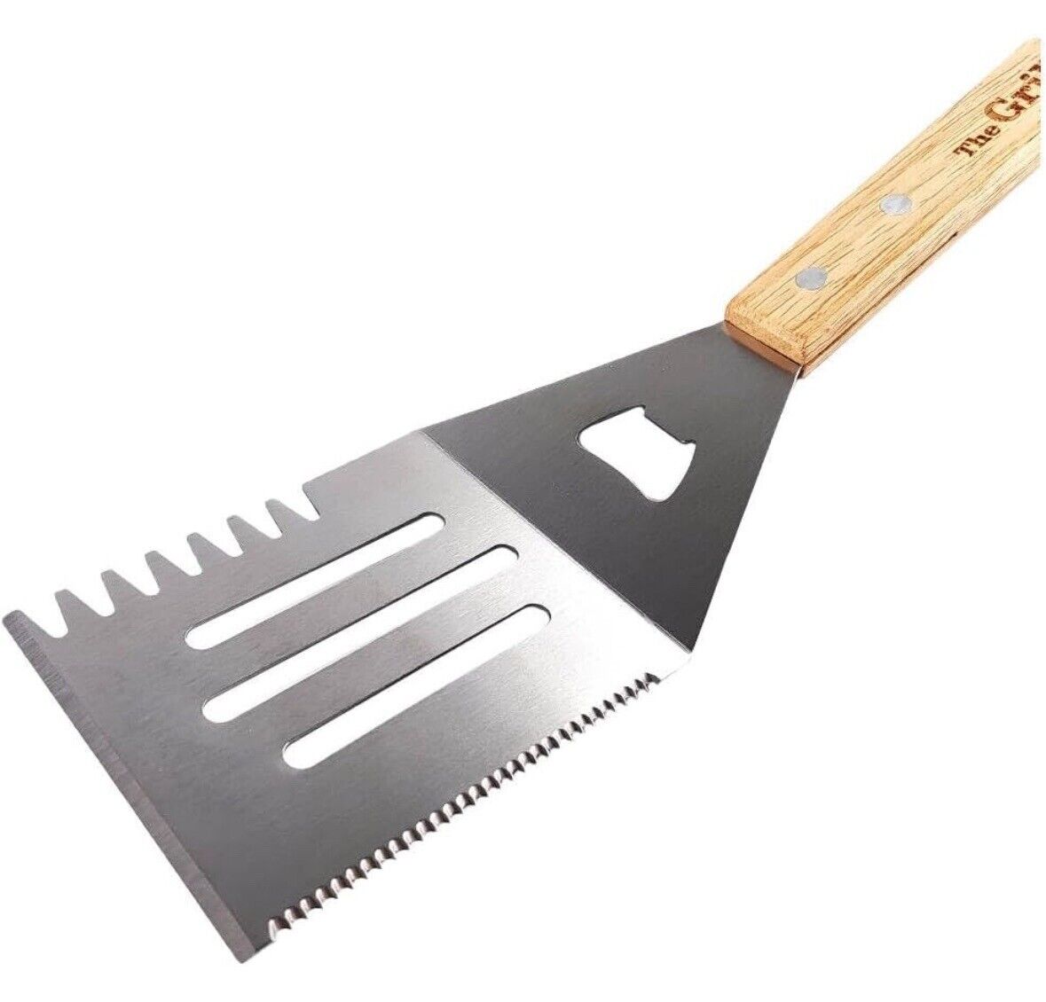 6 in 1 Stainless Steel Grilling Tool Spatula,  Bottle Openers. & Multiple Edges