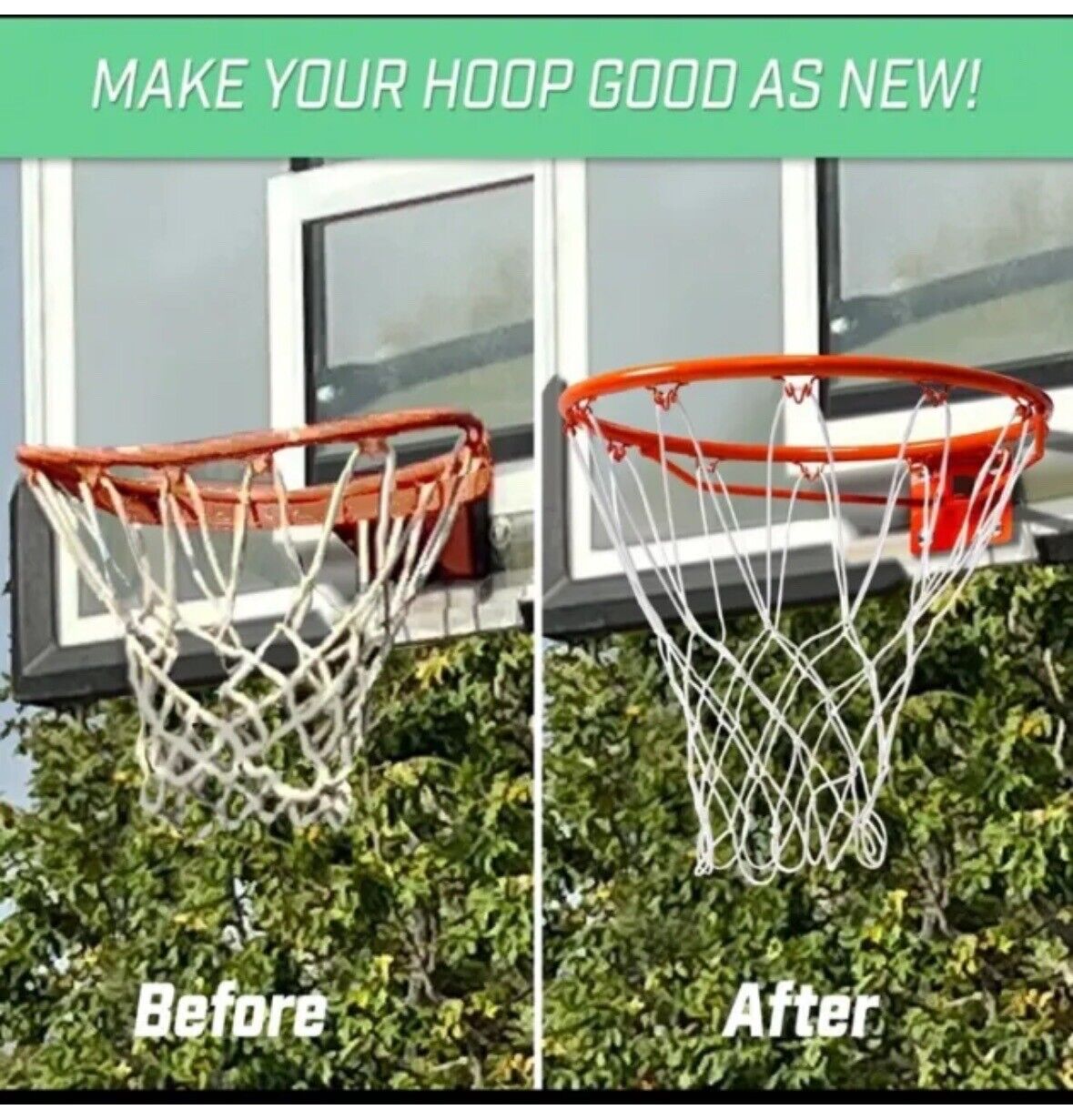 GoSports Universal Regulation 18" Steel Basketball Rim - Choose Fixed, Orange