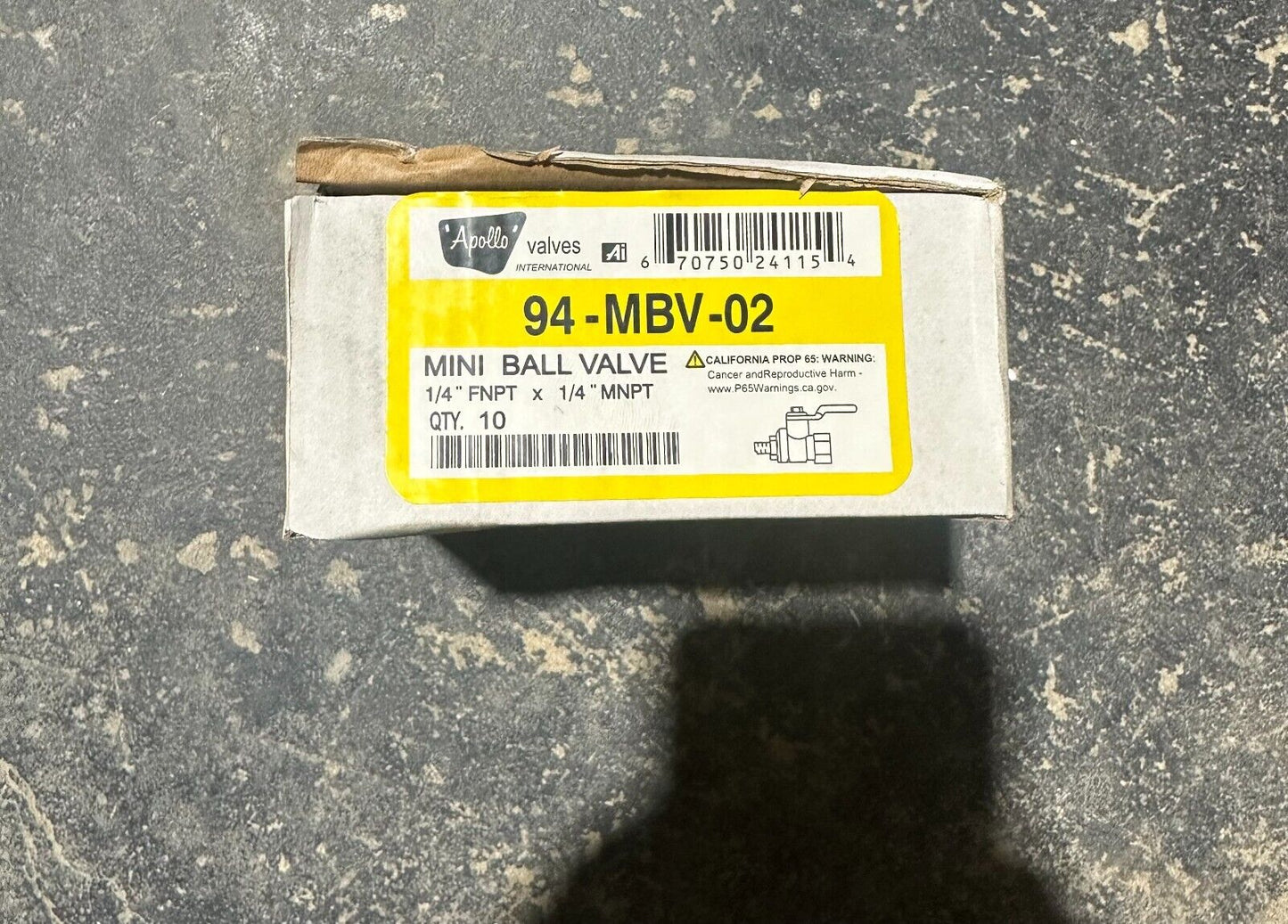Apollo Valves  1/4" FNPT x  1/4" MNPT Mini Ball Valves- 94-MBV-02 (PACK OF 10)
