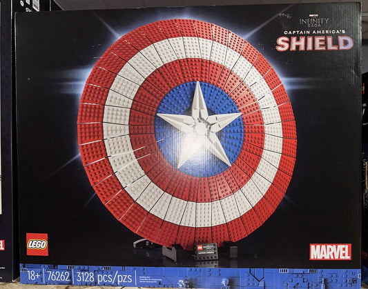 COMPLETE LEGO SET 6427756 Marvel 76262 Captain America's Shield Building Kit