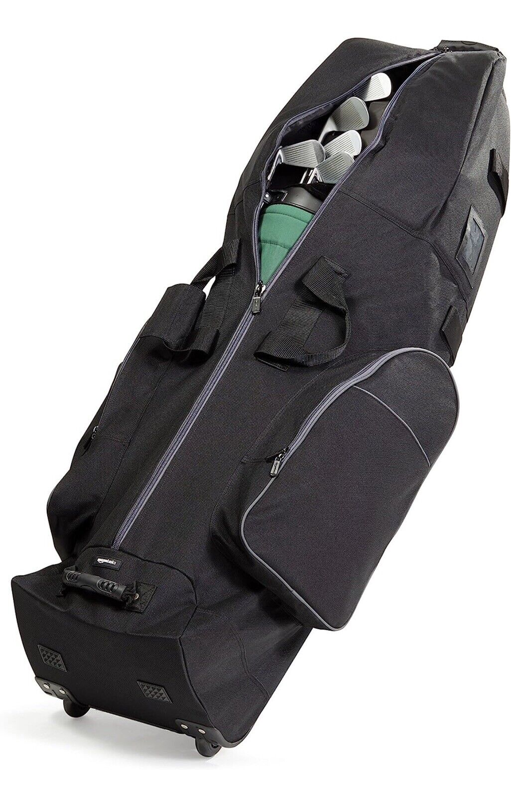 New Amazon Basics  Premium Soft-Sided Foldable Golf Clubs Travel Bag Black Case