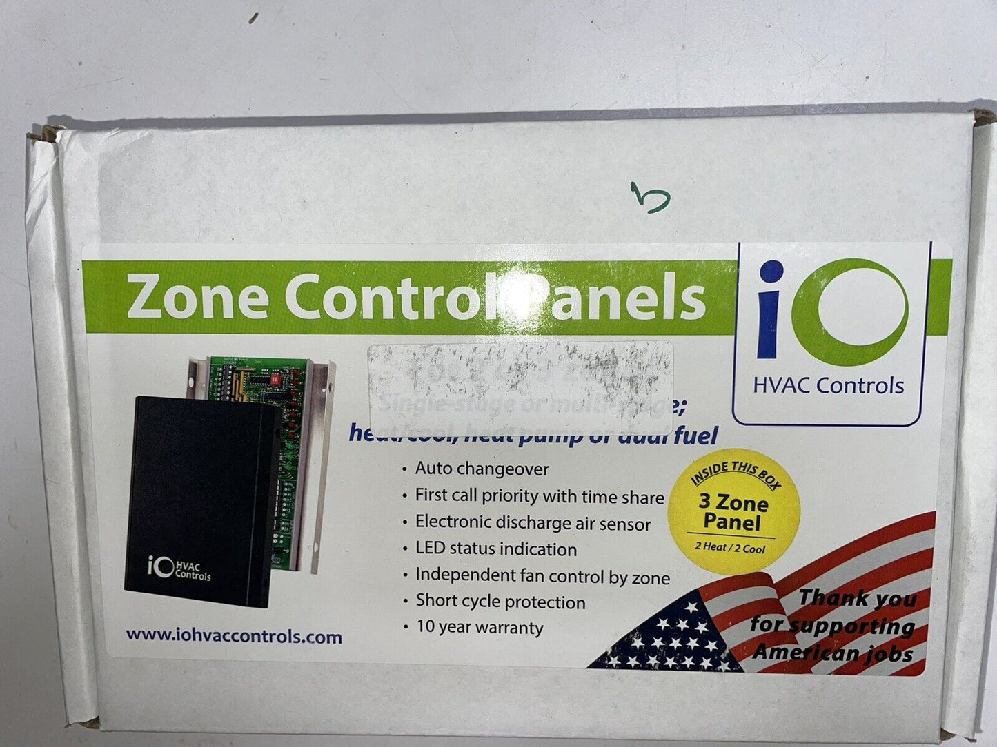 iO HVAC Controls ZP3-HCMS 3-Zone Multi-Stage (2H2C) HeatCool Zone Panel