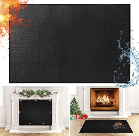 Heat-Resistant Magnetic Fireproof Fireplace Cover - 45”x 34”