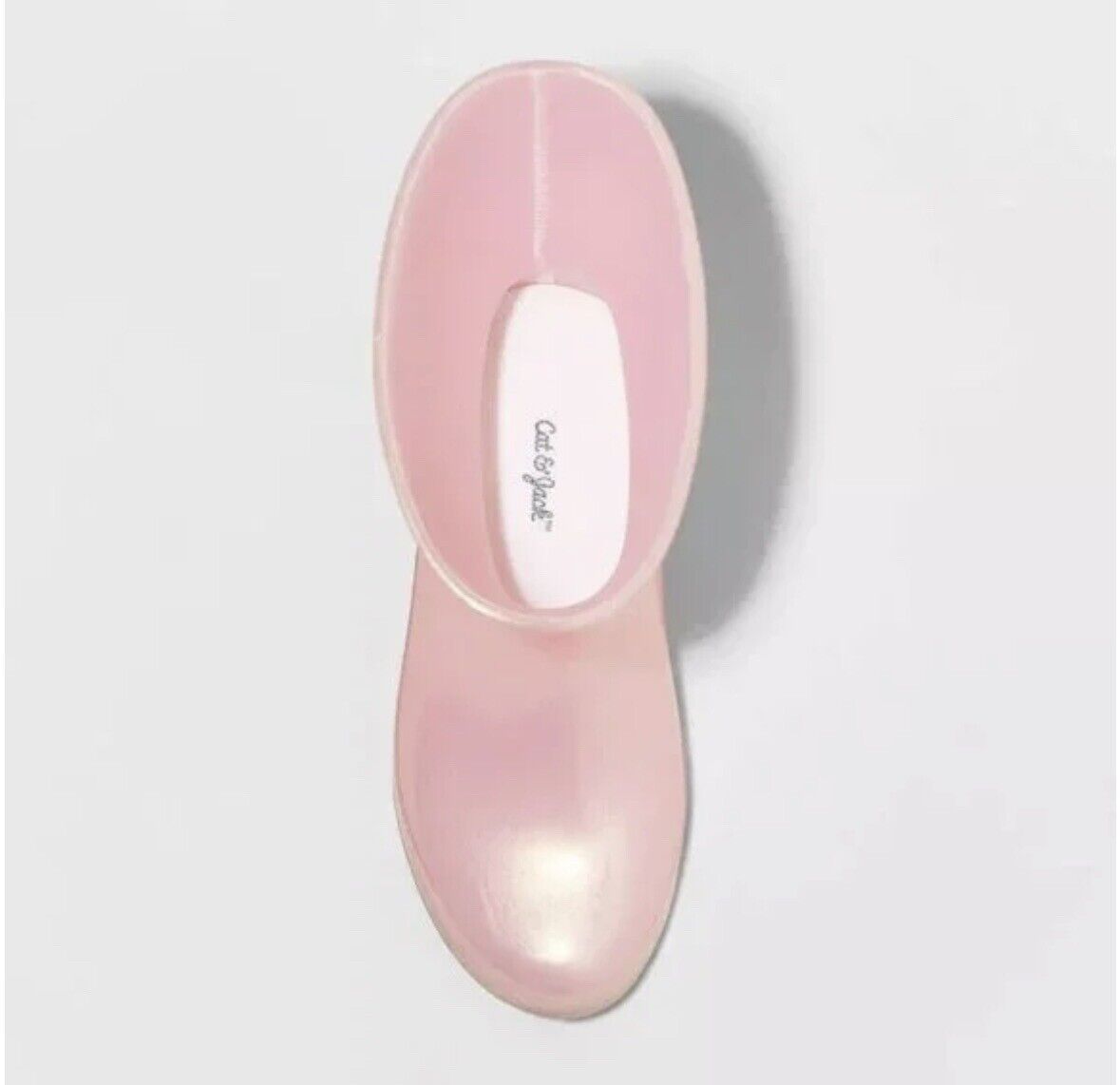 Cat And Jack Pink Glimmer Translucent Shimmer Rain Boots WATERPROOF Size 13