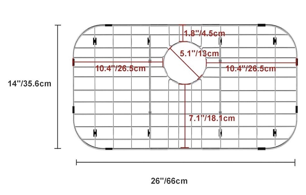Alonsoo Kitchen Sink Grid and Sink Protectors 26x14 Inch