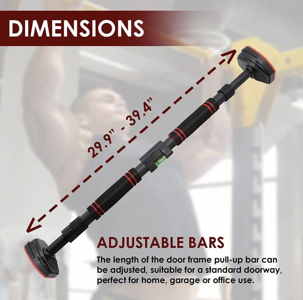 Doorway Pull Up Bar, Chin Up Bar 440 Lb Rated