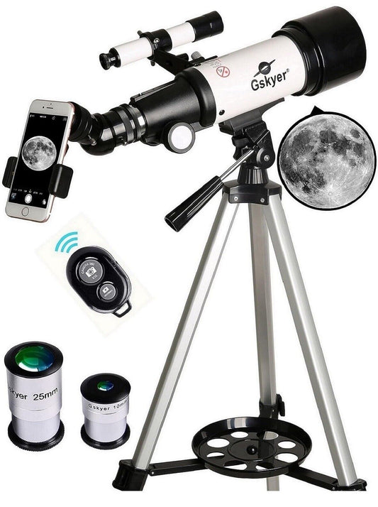 Gskyer Telescope, 70mm Aperture 400mm AZ Mount Astronomical Refracting Telescope