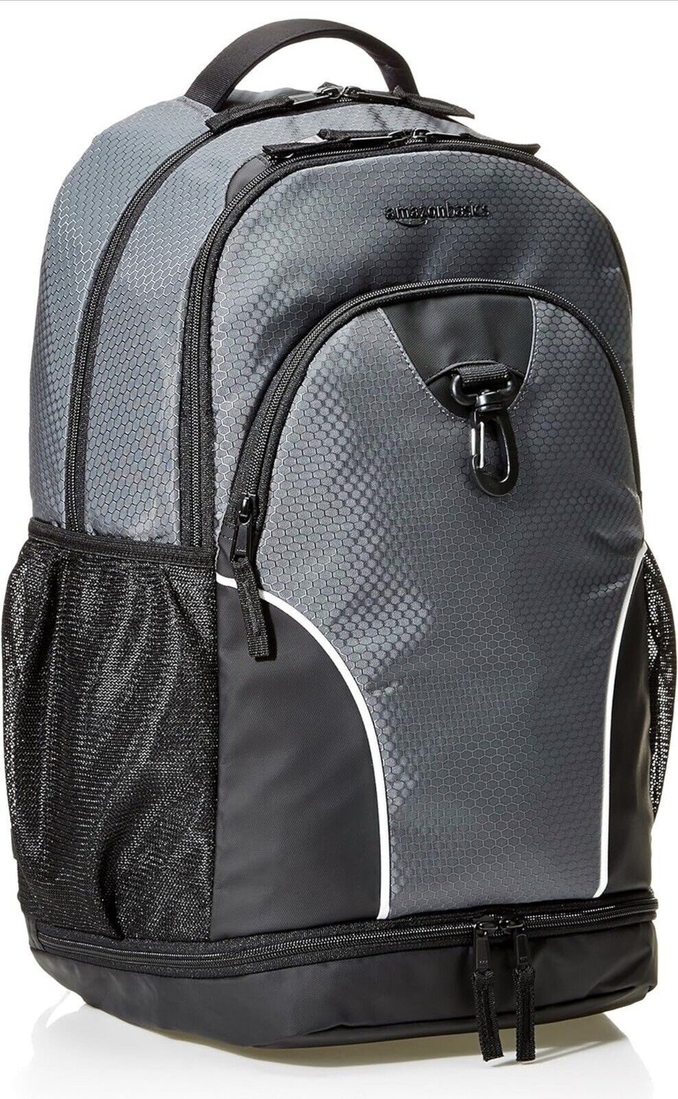 Amazon Basics 18” Sports Backpack-Black/Grey