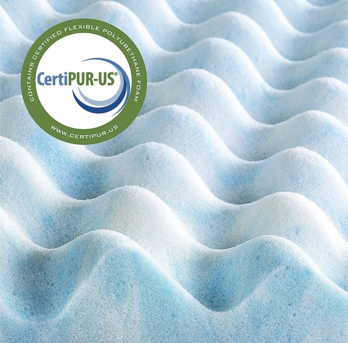 ZINUS 2 Inch Swirl Gel Cooling Memory Foam Mattress Topper Cooling Airflow Full